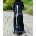 Tejidos 100% poliéster Nida Formal Negro Dubai Abaya